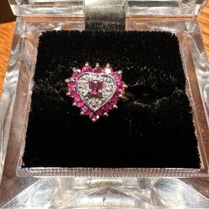 Ladies 10 Kt gold and ruby pinky ring size 4 1/4. Great gift for Mother's Day